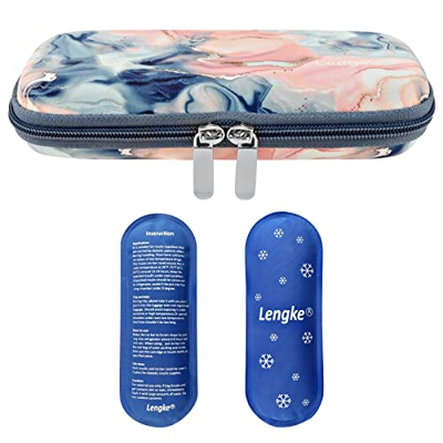 EVA Insulina Custodia di raffreddamento da viaggio Leggero Durevole Pacchetti da viaggio compatti con 2 impacchi di ghiaccio per forniture di insulina