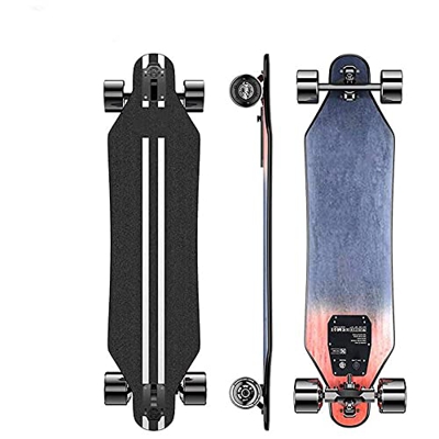 MIJIE Scooter Elettrico Adulti Scooter a Quattro Ruote con Telecomando somatosensoriale Senza Fili Skateboard Elettrico Longboard