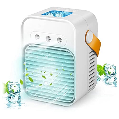 NOBANA GANMEI Condizionatore Portatile Cordless Personal Cooler Evaporativo con 3 Velocità 7 Colori, Raffreddatore per Stanza Ufficio