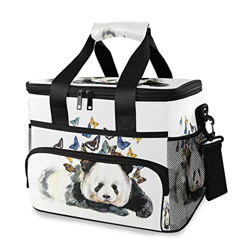 Panda Butterfly - Borsa termica termica per acquerello, 15 l, con manico a spalla, per esterni, viaggi, shopping, campeggio, auto características