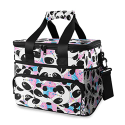 Panda of Cute Cooler Bag - Cestino da picnic isolato da 15 l a tenuta stagna, portatile con manico a spalla, per esterni, viaggi, shopping, campeggio, precio