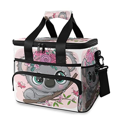 Koala - Borsa termica termica per picnic, 15 l, a prova di perdite, portatile, con manico, per esterni, viaggi, shopping, campeggio, auto