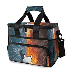 Fire Fiery - Borsa termica termica per chitarra, 15 l, a tenuta stagna, con manico a spalla, per esterni, viaggi, shopping, campeggio, auto características