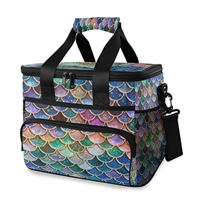 Borsa termica termica termica isolata da 15 l a tenuta stagna, con manico a spalla, per esterni, viaggi, shopping, campeggio, auto