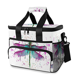 Libellula Graffiti Bella borsa termica isolata Cestino da picnic 15L a tenuta stagna portatile con manico spalla per esterni, viaggi, shopping, campeg características