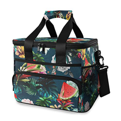 Borsa termica termica termica con anguria floreale isolata da 15 l a tenuta stagna portatile con manico a spalla per esterni, viaggi, shopping, campeg precio