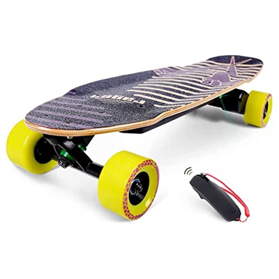 MIJIE Skateboard elettrici Longboard con Telecomando Senza Fili Skateboard da Skate Impermeabile Elettrico