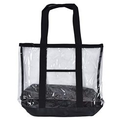 OKJHFD Borsa da Spiaggia in PVC Portatile Riutilizzabile Ad Alta Capacità Trasparente per Piscina Campeggio Picnic Palestra Viaggi (43x20x39cm/16.9x7. precio