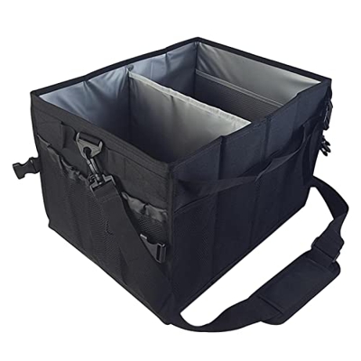 NYIKA Utensilien-Cad-dy | Tragbarer Grillwagen mit separaten Fächern | Zusammenklappbares Heckklappen-Zubehör Grill-Aufbewahrungstasche Outdoor-Aufbew