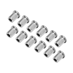 Puntali per Chitarra in Metallo, Parti di Ricambio per Boccole per Corde per Chitarra 12 Pezzi per Strumenti Musicali (D'argento) en oferta