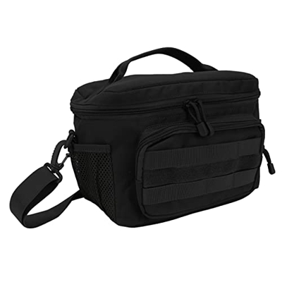 LBEC Borsa da Pranzo Portatile, Doppia Cerniera, Tracolla Regolabile, Funzione di Raffreddamento, Borsa da Pranzo Isolata, Ganci Staccabili per Picnic