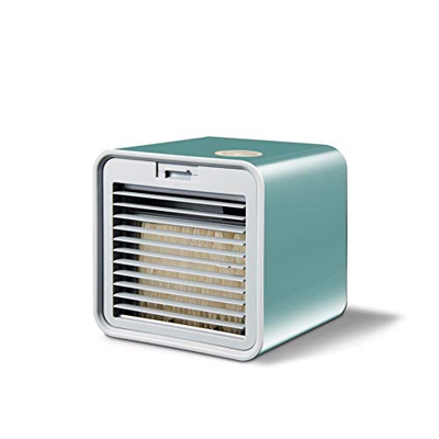 Portable Mini Air Conditioner Fan Personal Space Air Cooler Purifier Humidifier USB Air Cooling Fan for Home Office Black (Green)