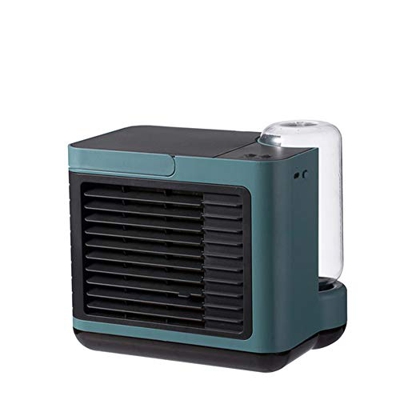 Air Cooler Portable Mobile Air Conditioner 3 in 1 Coolers Humidifier Purifier with USB 3 Speeds Desktop Cooling Fan for Office Home Dorm Travel Blue (