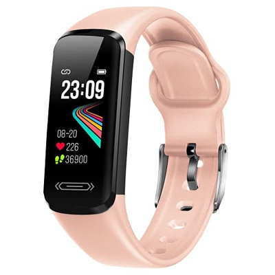 Smartwatch Donna, Orologio Fitness Tracker Donna, Fitness Watch Impermeabile IP68 Cardiofrequenzimetro, Orologio Fitness con Pedometro Cronometro Calo