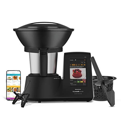 Taurus Mycook Touch Black Edition - Robot da cucina, Wi-Fi, 1600 W, 2 l, fino a 140 gradi, multifunzione, oltre 8000 ricette, vaporizzatore a 2 livell