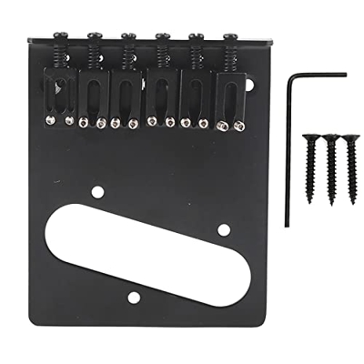Chitarra elettrica, ponte per chitarra elettrica a 6 corde, 6 corde, ponte fisso in metallo per accessori per chitarra elettrica TL(Nero)