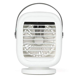 Portable Air Conditioner Air Cooler Fan Head-Shaking Mini Air Conditioner Multi-Function Humidifier Purifier Electric Desk Fan Green (White) precio