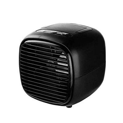 Portable Air Cooler Mini USB Air Conditioner 3 in 1 Small Air Conditioner Cooler And Humidifier for Home Office Kids Bedroom Blue (Black)