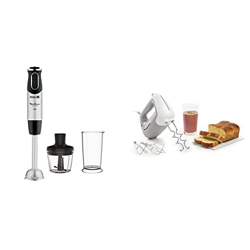 Moulinex DD6578 Quickchef 2in1 Frullatore a Immersione, 1000 W, Mixer con Tecnologia Powelix e 10 Velocità, 2 Accessori & HM450 PrepMix, Sbattitore El características