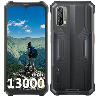 Blackview BV7100 4G Rugged Smartphone 2022, 13000mAh 33W Rapida, 10GB + 128GB +1TB Espandibile, Android 12 Telefono Robusto, Octa-Core, 12MP+8MP, 6.58