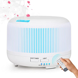 Diffusore di Oli Essenziali 300ML,GeeRic Ultrasuoni Umidificatore Purificatore d'Aria Scolpito Diffusore di Aromi Nebulizzatore per Oli Profumati 7 Co características