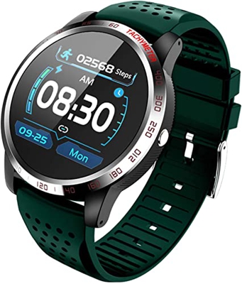 Ou Gecai Sport Smartwatch Donna Uomo, ECG + PPG Orologio connesso IP67 Bracciale Impermeabile Pedometro, Cardiofrequenzimetro per Smartphone,B