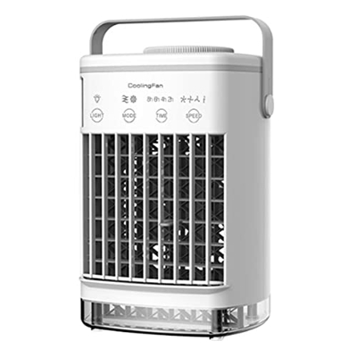 Uinfhyknd Dispositivo di raffreddamento evaporativo per la stanza condizionatore personale ventola di raffreddamento 4 velocità del vento 7 luce di co