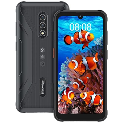 Blackview BV5200 Android 12 Rugged Smartphone, 6.1'' HD+, 7GB RAM+32GB ROM(1TB Espandibile), 5180mAh, 13MP con Fotocamere Algoritmo ArcSoft®, NFC, 3 S