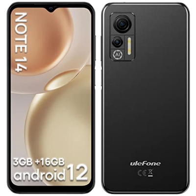 Smartphone Offerta 2022, Ulefone Note 14 Android 12 Smartphone 3GB RAM + 128GB Espandibile, 6.52" Schermo 8MP+5MP Fotocamera Cellulari Offerta, 4500mA