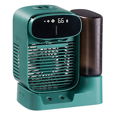 Zunedhys Aria condizionata USB Raffreddatore Mini Ventilatore Mobile Umidificazione 2400 MAh Portatile Raffreddato Ad Aria Condizionata Verde