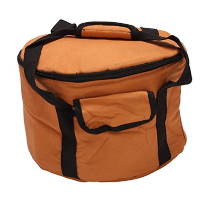 JUJNE Impermeabile Picnic Basket Cooler Storage Bag Camping Cookware Tote Pouch Round Canvas Thermal Cooler Bag
