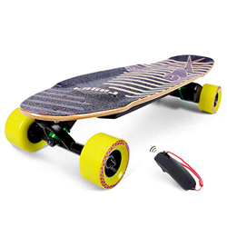 AUNIVO Skateboard Elettrico con Telecomando Senza Fili Skateboard Impermeabile Skateboard Elettrico principiante características