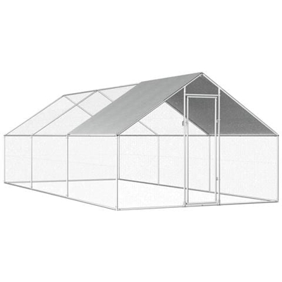 Gabbia Per Polli Da Esterno 2,75x6x2m In Acciaio Zincato