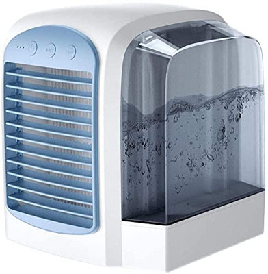 IYARIH Mini purificatore umidificatore con condizionatore d'Aria Portatile USB Ventola più Fresca for Aria Desktop con Serbatoi d'Acqua a casa Blu sun