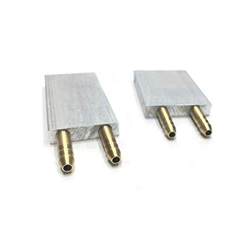 2PCS ESC Water Cooler Dissipatore di calore 2,3 mm Ugello in rame Blocco di raffreddamento del radiatore per accessori per barche modello di barche el en oferta
