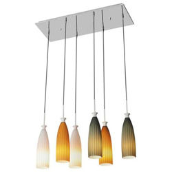 I-SWING-SQ-6 - Lampadario rettangolare con paralumi di colori diversi 40 watt E14 características
