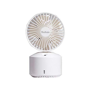 NKII Handheld Fan,USB Fan,Hand Fan,Shaking Head Fan Office Desktop Electric Fan Small Portable Mute/Red,White (Red),Fan (Color : White)