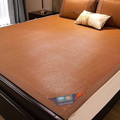 Summer Rattan Mattress Cooling Sleeping Pad Foldable Rattan Summer Sleeping Mat Foldable Smooth Breathable Absorb Sweat Sleeping Mat Cool Pad Cooling 