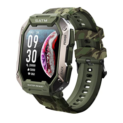 PERONN Smart Watch impermeabile 5ATM per Android/iOS con frequenza cardiaca, pressione sanguigna, smartwatch sportivo da 1,71 pollici per uomo donna ( precio
