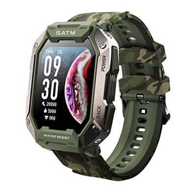PERONN Smart Watch impermeabile 5ATM per Android/iOS con frequenza cardiaca, pressione sanguigna, smartwatch sportivo da 1,71 pollici per uomo donna (