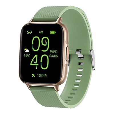 PERONN Smartwatch per Android, fitness tracker con monitoraggio del sonno, promemoria SMS, impermeabile IP67 (verde)