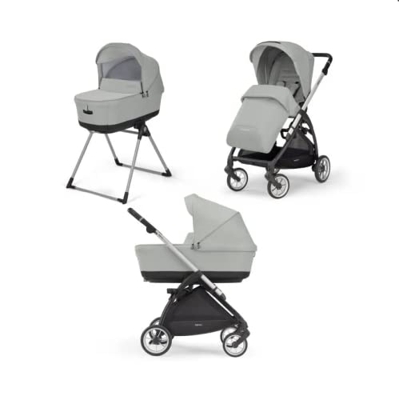 Passeggino marca inglese Modello System Duo Electa Greenwich Silver