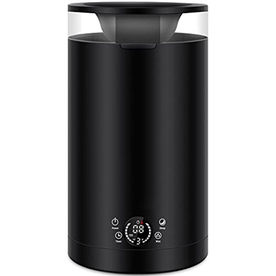 Umidificatore Ambienti ad Ultrasuoni Capacità 3L Diffusore di Oli Essenziali Display LED Riempimento dall’Alto Due Bocchette Emissione Vapore