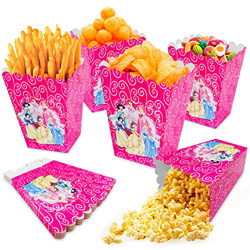 Principessa Scatole per Popcorn 12 pcs,Principessa Scatole di Popcorn,Scatole Caramelle,Compleanno Scatole per Feste,Compleanno Snack Scatole,per Cont en oferta