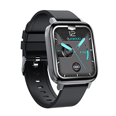 PERONN Braccialetto Bluetooth Smartwatch contapassi 1.7 HD Display Frequenza Cardiaca Sonno Monitor Salute Braccialetto Intelligente (nero)