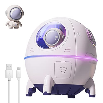 Mini umidificatori maalr 220ml Capsula spaziale carino Umidificatori ad ultrasuoni Umidificatore con 2 modalità di nebbia e umidificatore da scrivania