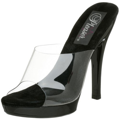 Pleaser - Sandali da Donna, Multicolore Nero Chiaro (Clr Blk), 43.5 EU