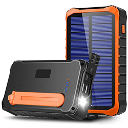 AVCITY Caricabatterie Solare 3 in 1 Power Bank, Generatore A Manovella A Batteria Esterna da 12000 mAh con Doppie Uscite USB E Torcia per Telefoni Cel precio