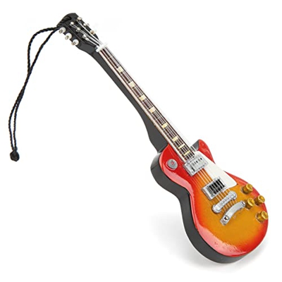 Chitarra in miniatura, chitarra giocattolo Mini dettagli squisiti che levigano le superfici Ampia applicazione per regali per la decorazione della vet