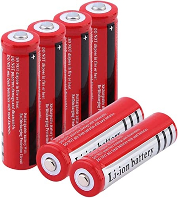 Batteria Ricaricabile Per Batteria Al Litio Da 3000 MAh 18650 3.7v 3000mAh Per Torch Bank 6pieces